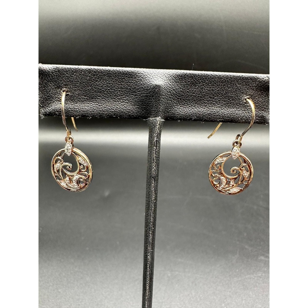 Poshmark eBay Mercari Filigree Dangle Earrings Sterling Silver Rose Gold Tone